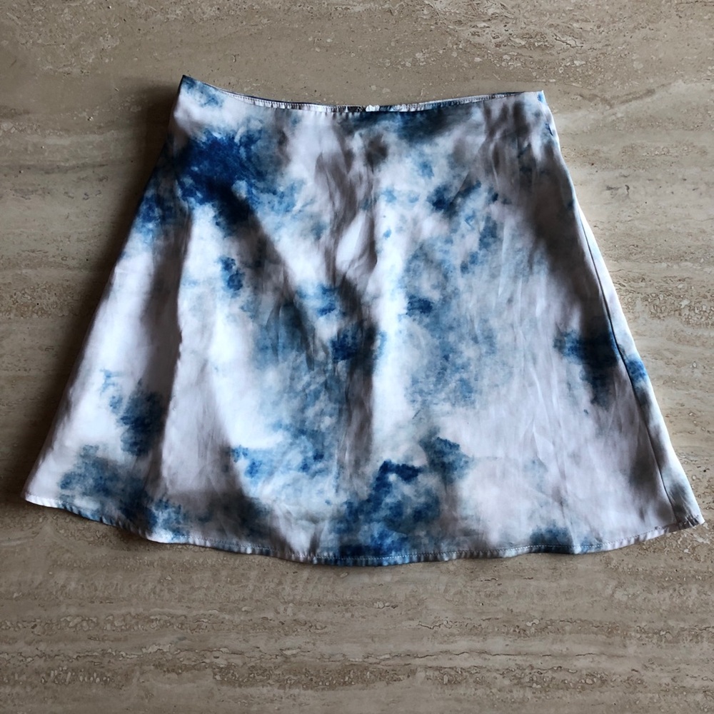 Vintage Silky Blue Cloud Skirt